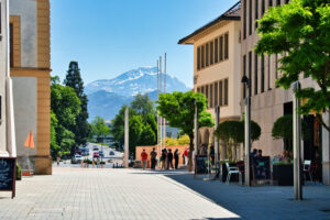 Vaduz über St. Gallen und Buchs Vaduz über St. Gallen und Buchs